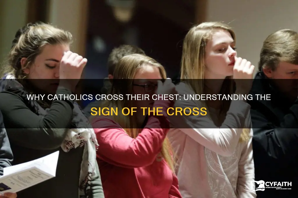 why do catholics cross their chest