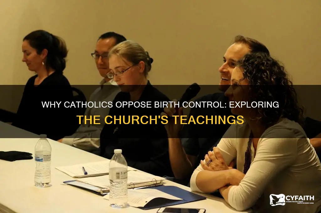 why do catholics disagree with birth control