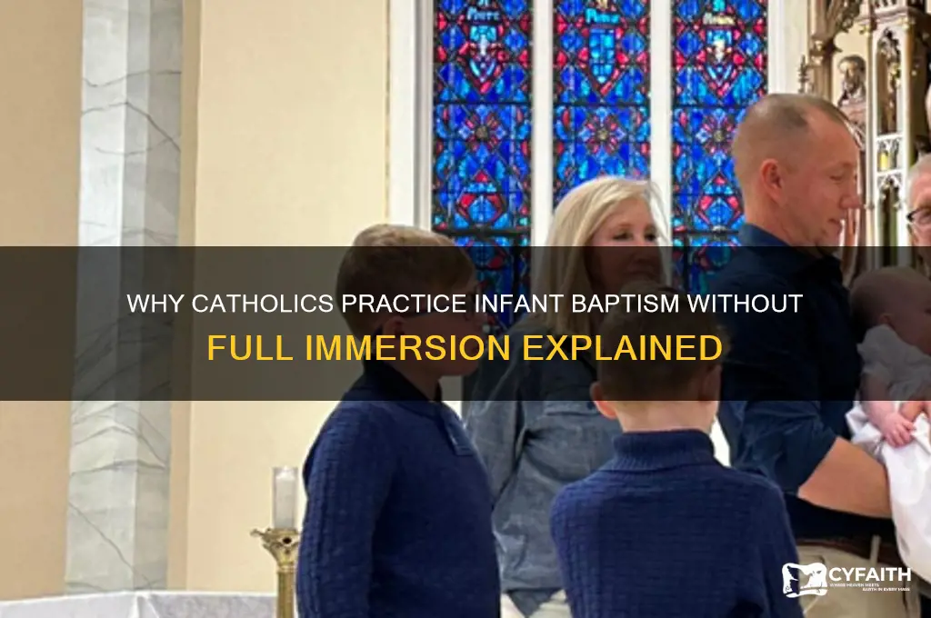 why do catholics do not get fully submersed for baptism