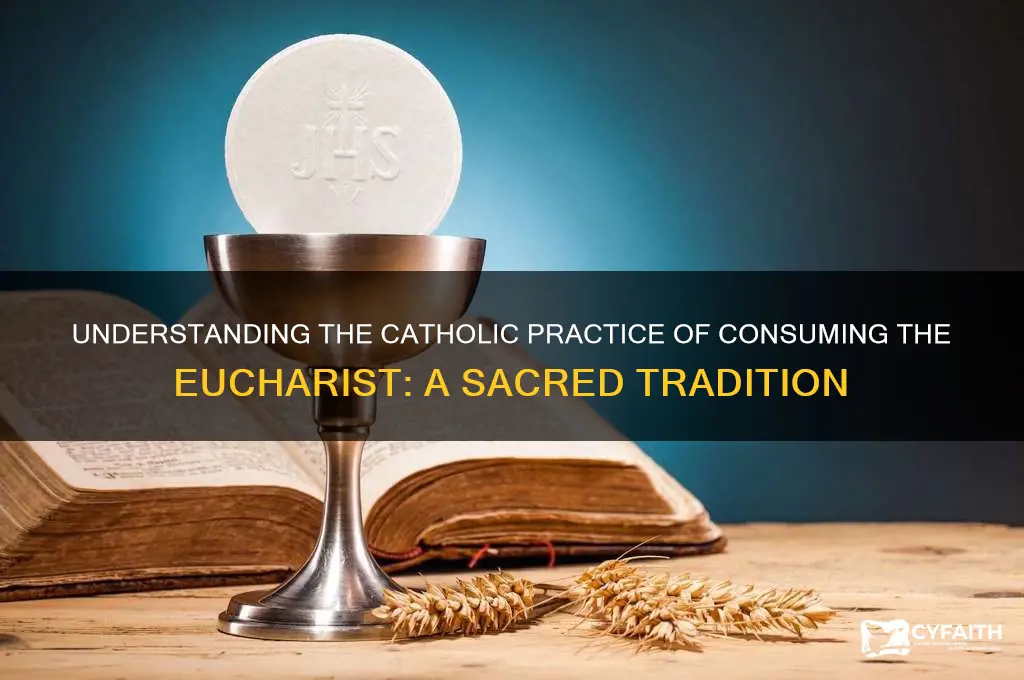 why do catholics eat jesus