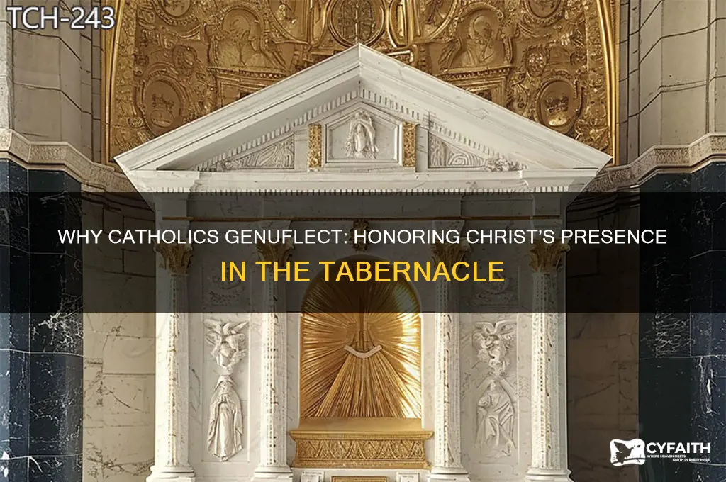 why do catholics genuflect in front of the tabernacle