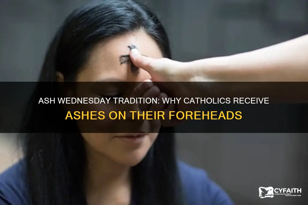 why do catholics get ash on their forehead