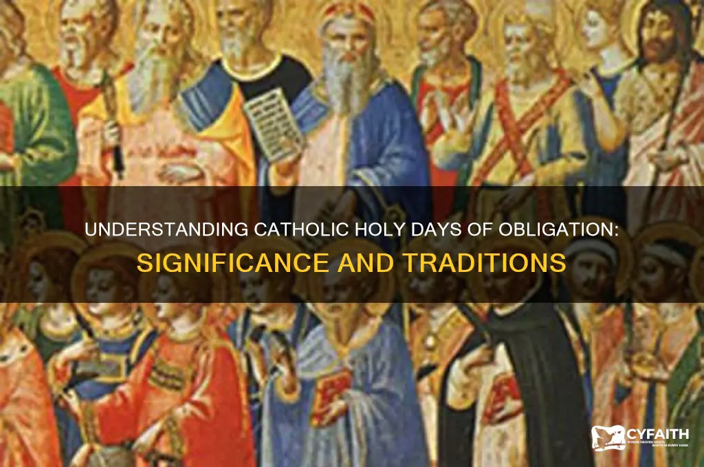 why do catholics have days of obligations
