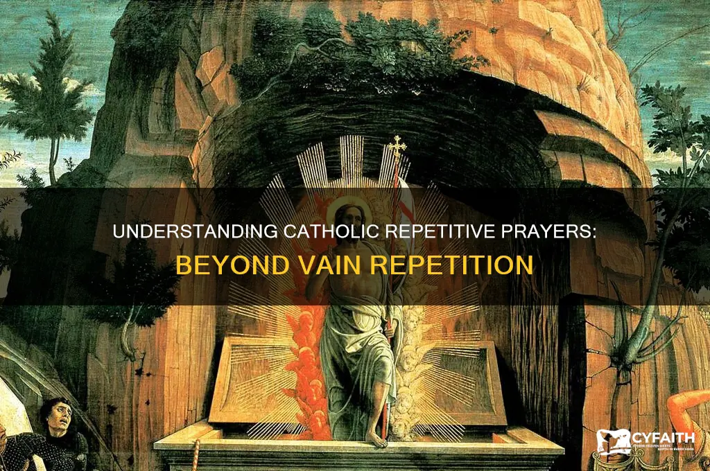 why do catholics make vain reppitesions