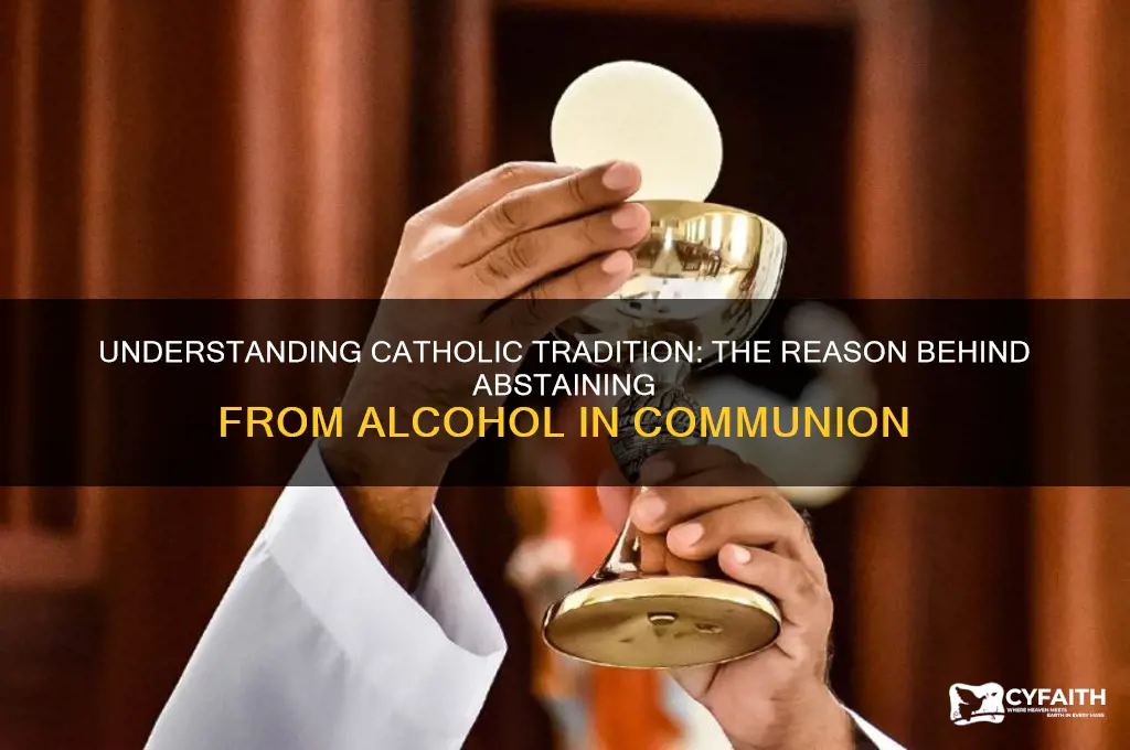 why do catholics not drink during communion