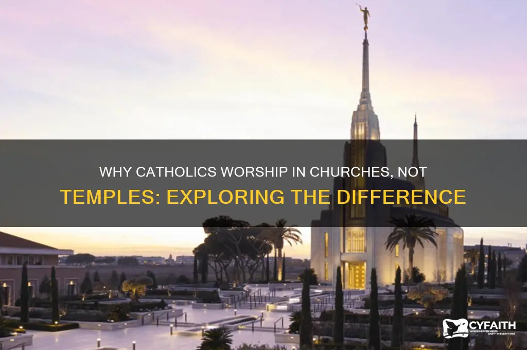 why do catholics not have temples