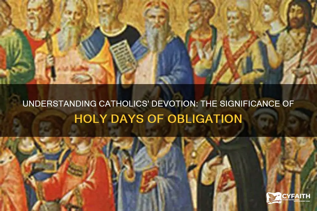 why do catholics observe holy days of obligation