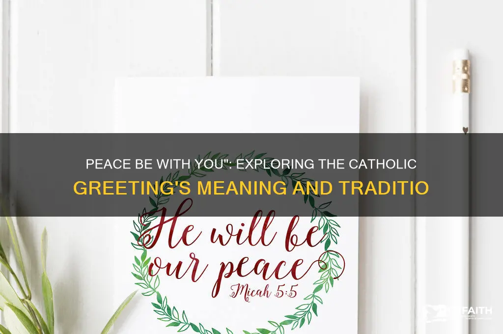 why do catholics say peace be with you
