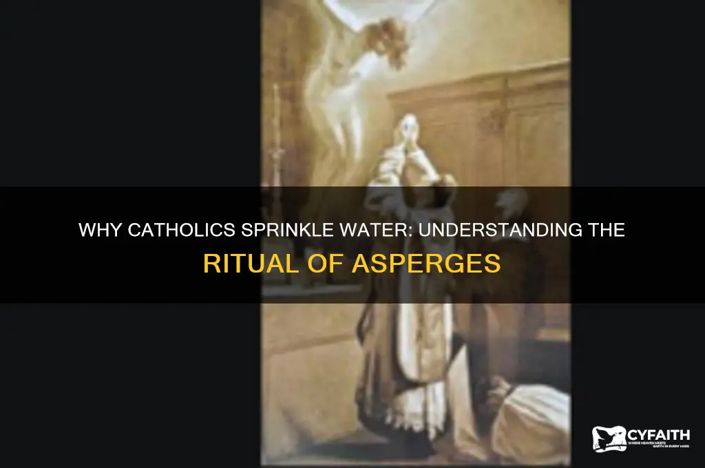 why do catholics sprinkle watef