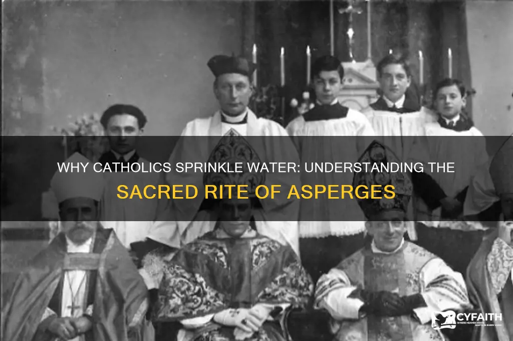 why do catholics sprinkle water