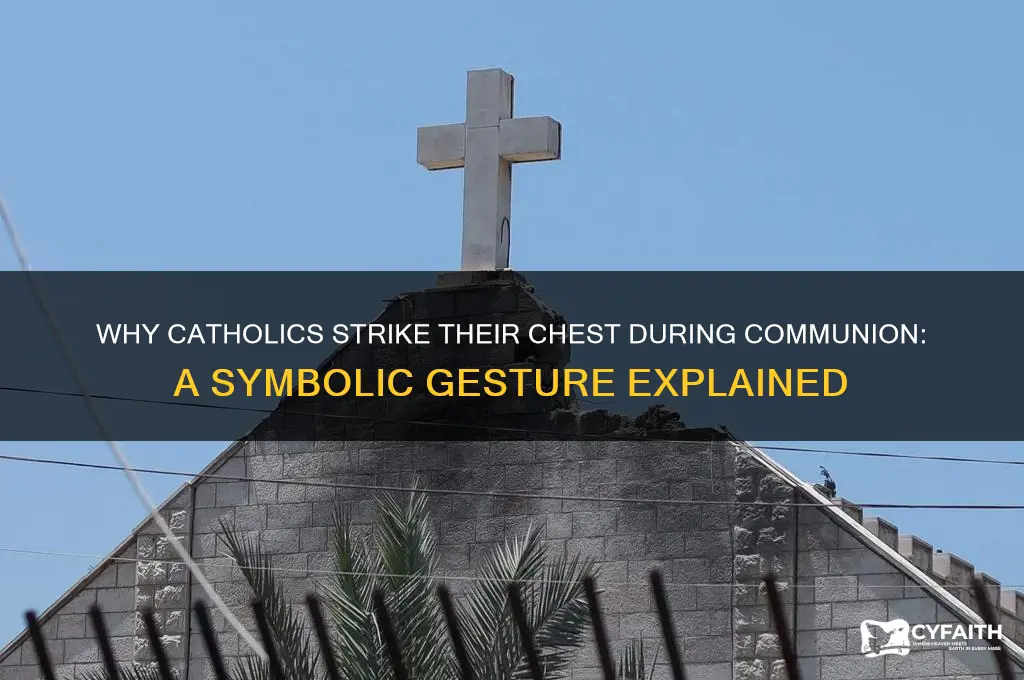 why do catholics stike their chest during communion