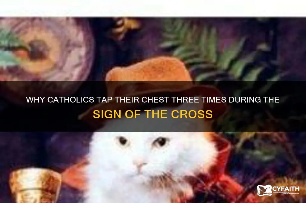 why do catholics tap their chest 3 times