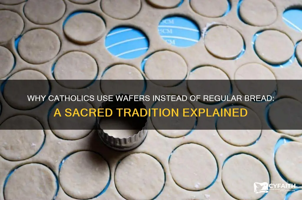 why do catholics use wafers instead of normal bread