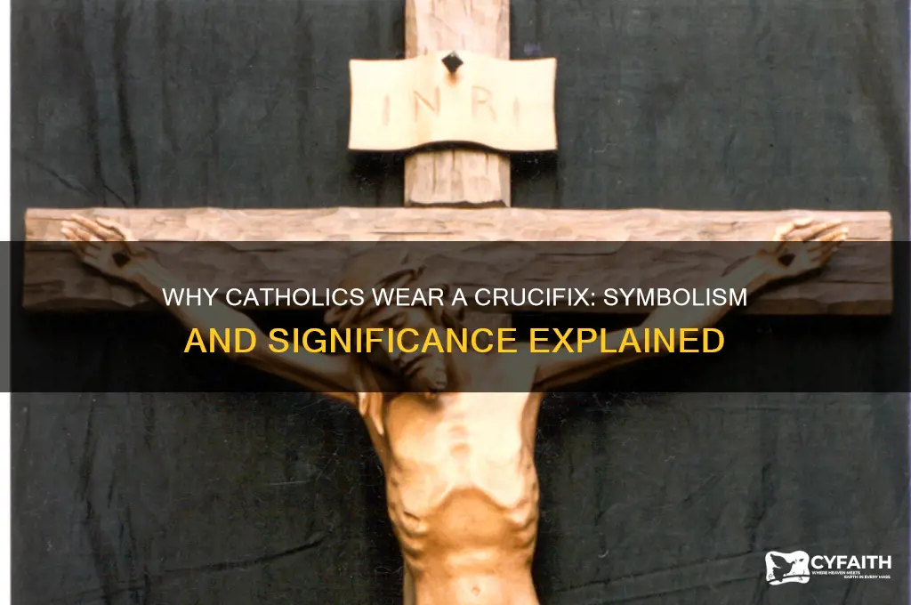 why do catholics wear a cross with jesus on it