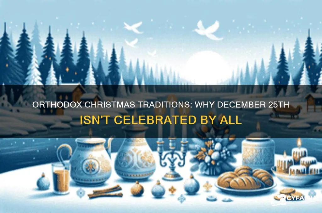 why do christian orthodox not celebrate christmas