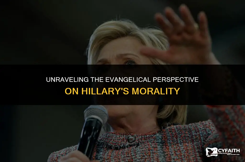 why do evangelicals believe that hillary is immoral