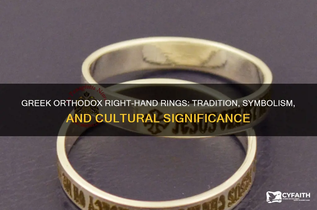 why do greek orthodox wear rings on right hand