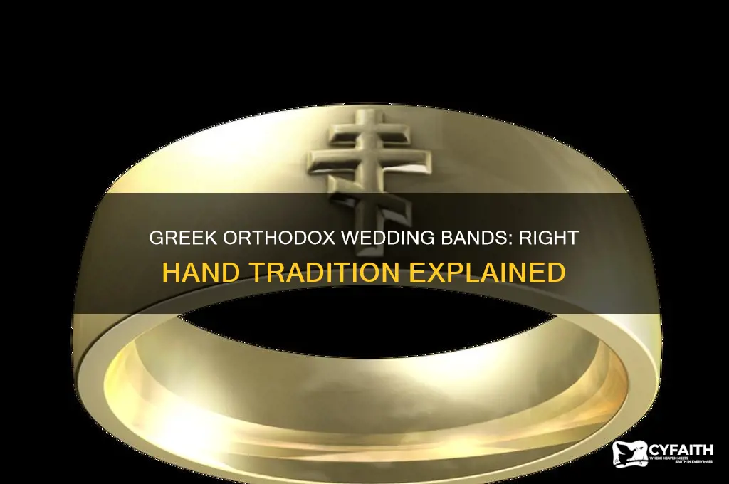 why do greek orthodox wear wedding bands on right hand