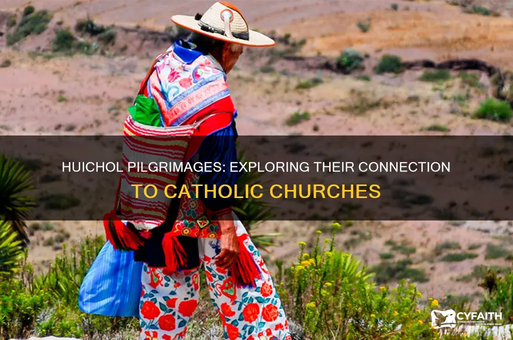 why do huichol stop at catholic chuch