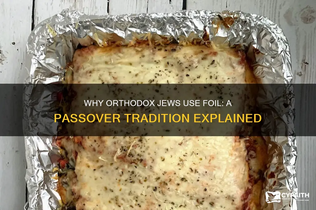 why do jewish orthodox cover everything in foil