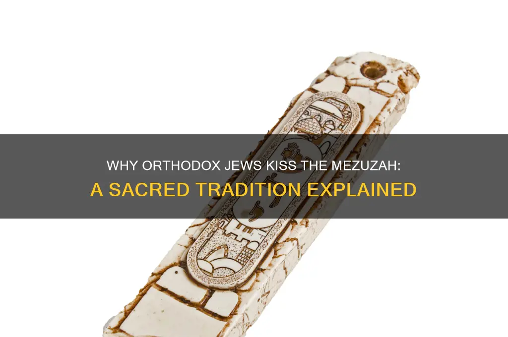 why do jewish orthodox kiss the door