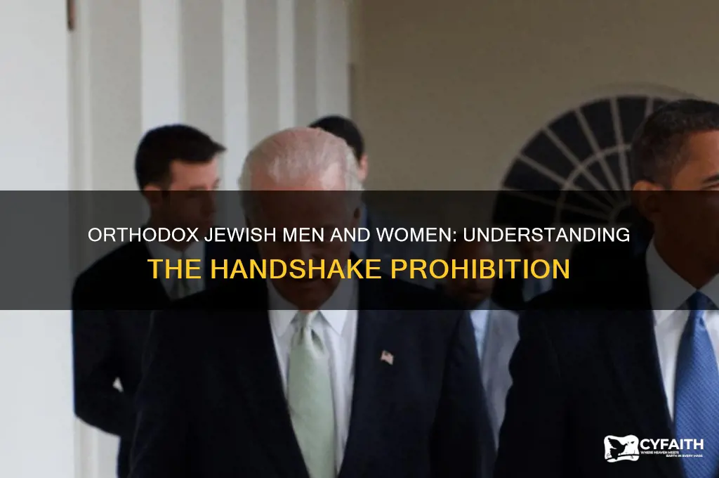 why do jewish orthodox men not shake a woman