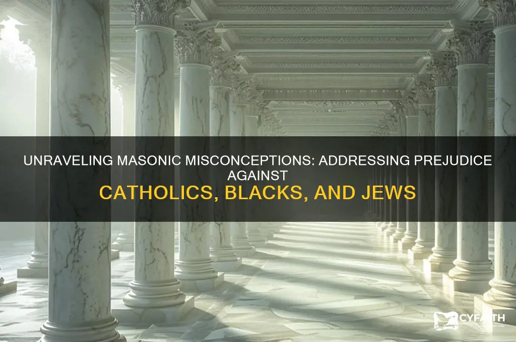 why do masons dislike catholics blacks and jews