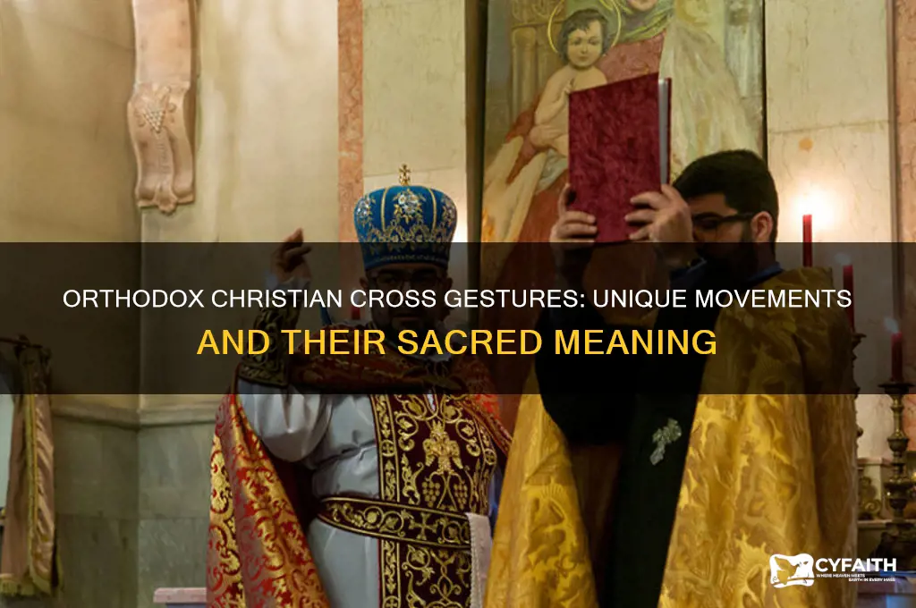 why do orthodox christians cross themselves differently