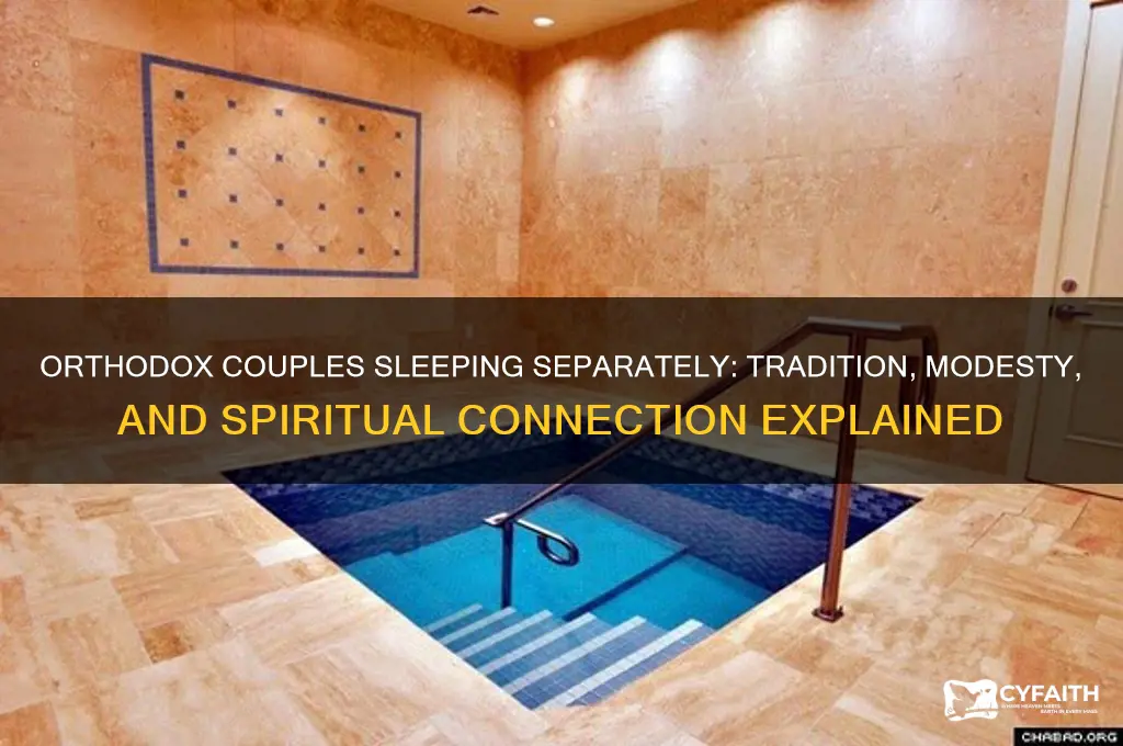 why do orthodox couples sleep in separate beds