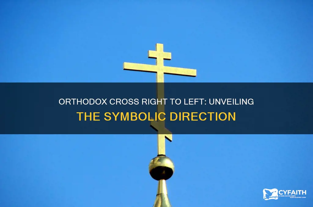 why do orthodox cross starting with the right to left