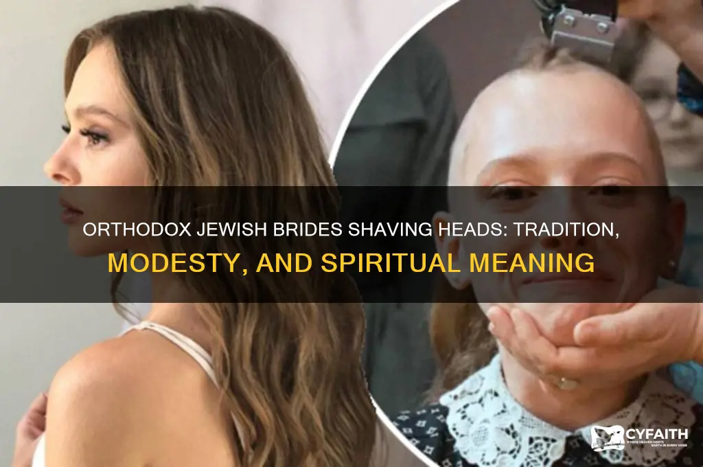 why do orthodox jewish brides shave their head