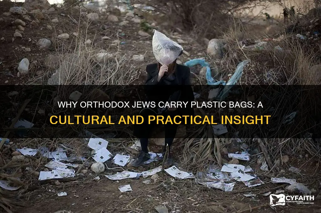 why do orthodox jewish carry plastic bags