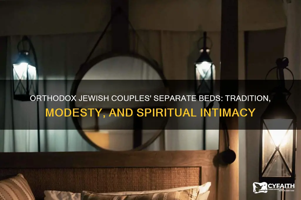 why do orthodox jewish couples sleep in separate beds