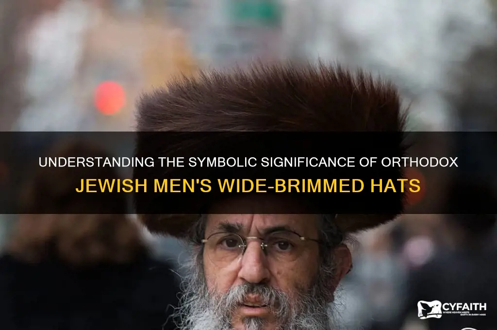 why do orthodox jewish men wear big hats