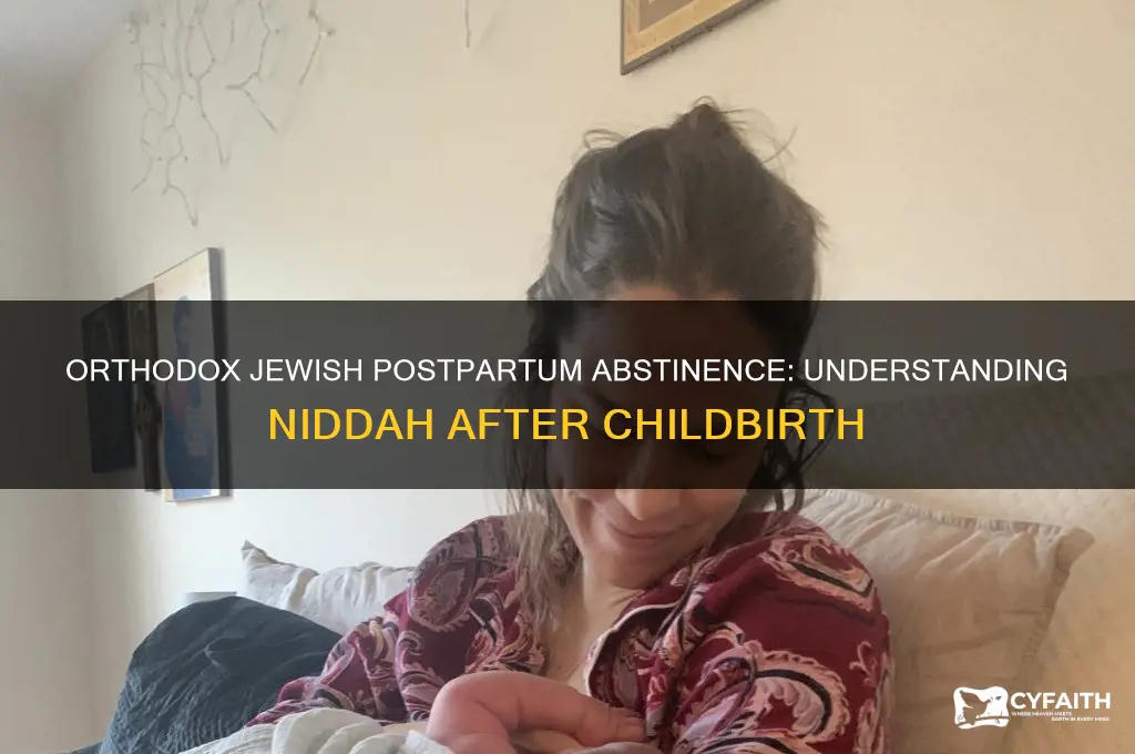 why do orthodox jews abstain after childbirth