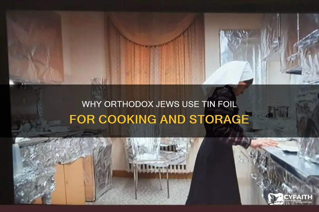 why do orthodox jews cover everything in tin foil