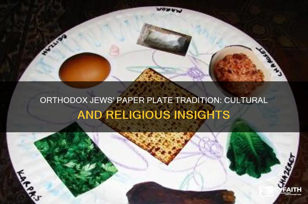 why do orthodox jews eat on paper plates