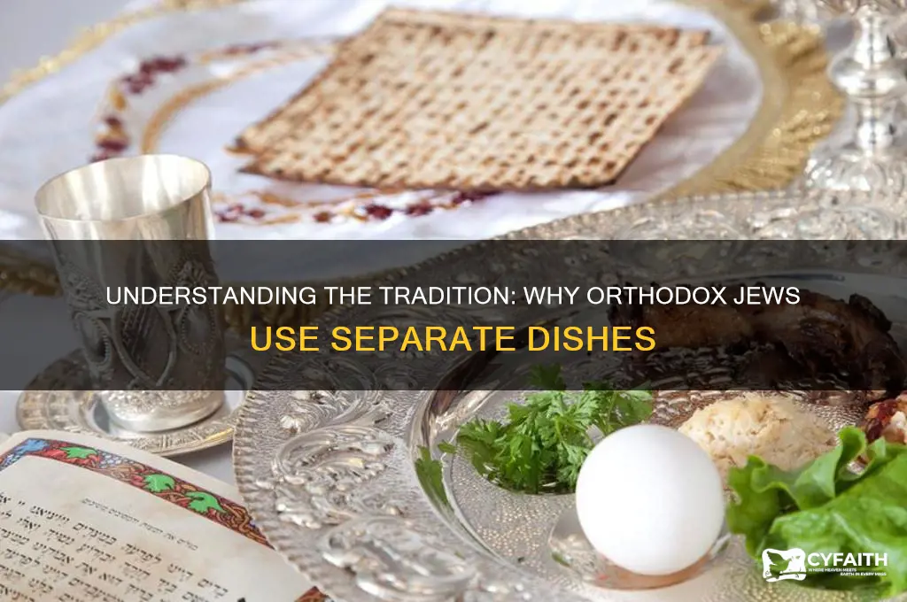 why do orthodox jews have 2 sets of dishes