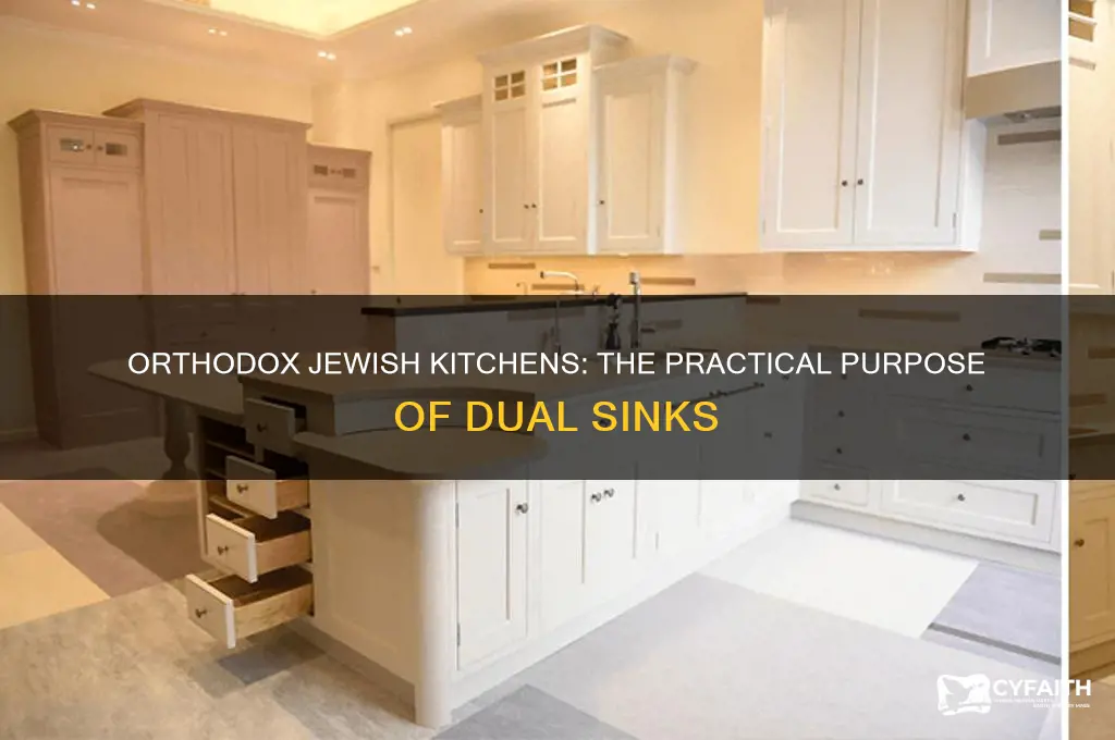 why do orthodox jews have two sinks