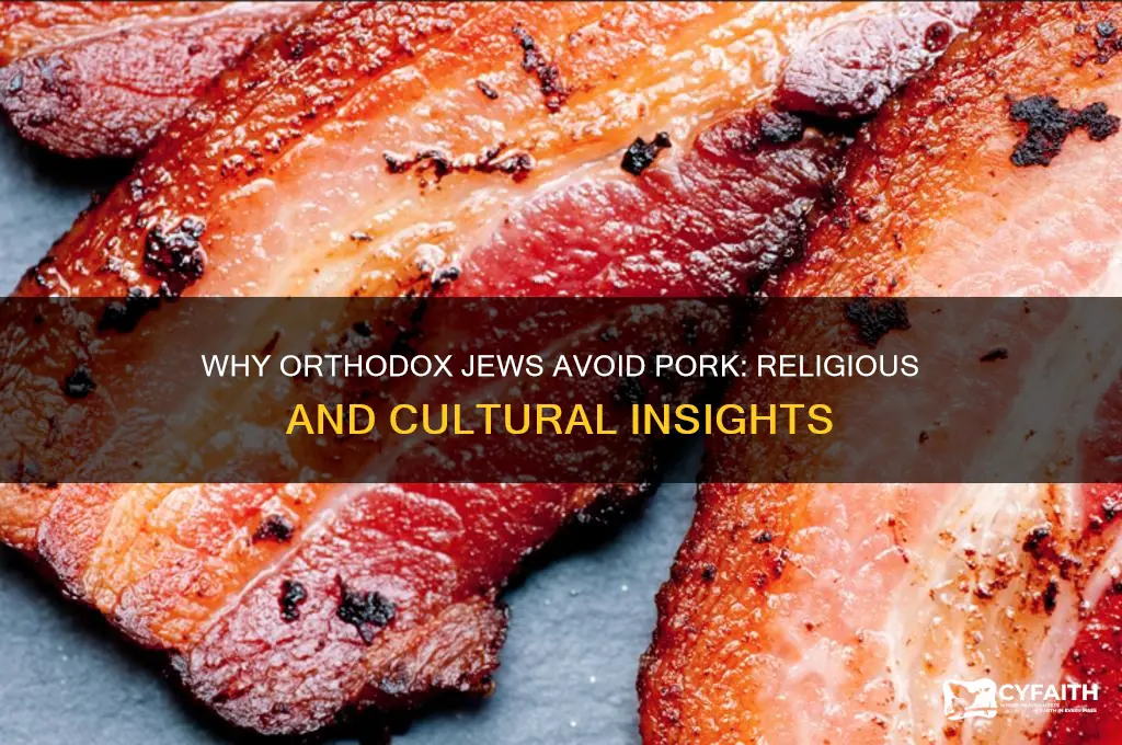 why do orthodox jews refrain from eating pork