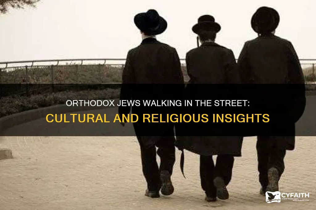 why do orthodox jews walk in the street