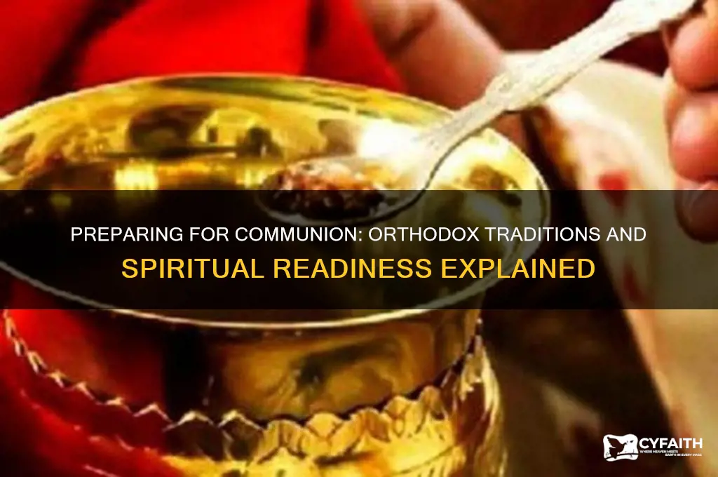 why do orthodox prepare for cumminion