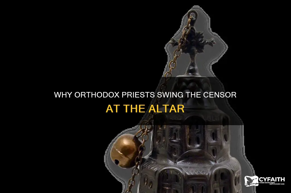 why do orthodox priest spin the censor at the altar