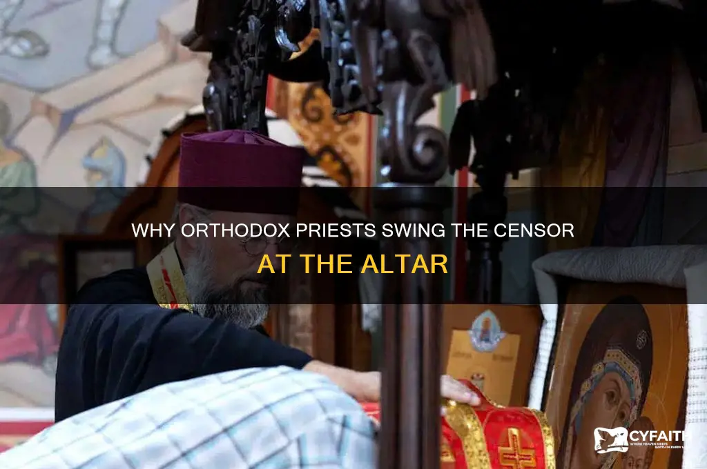 why do orthodox priest spin the censor at the alter