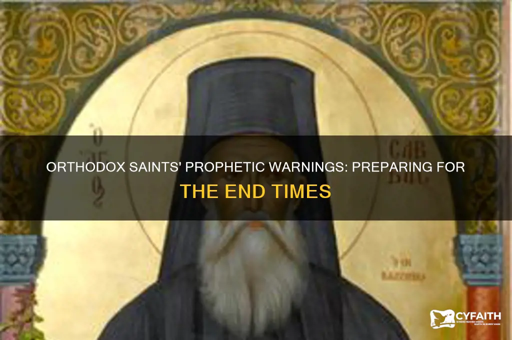 why do orthodox saint leave warnings for the end times