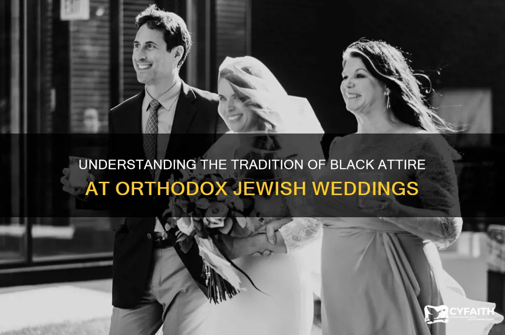 why do people wear black at orthodox jewish weddinds