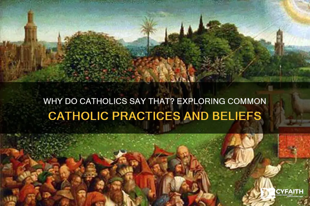 why do the catholics say that