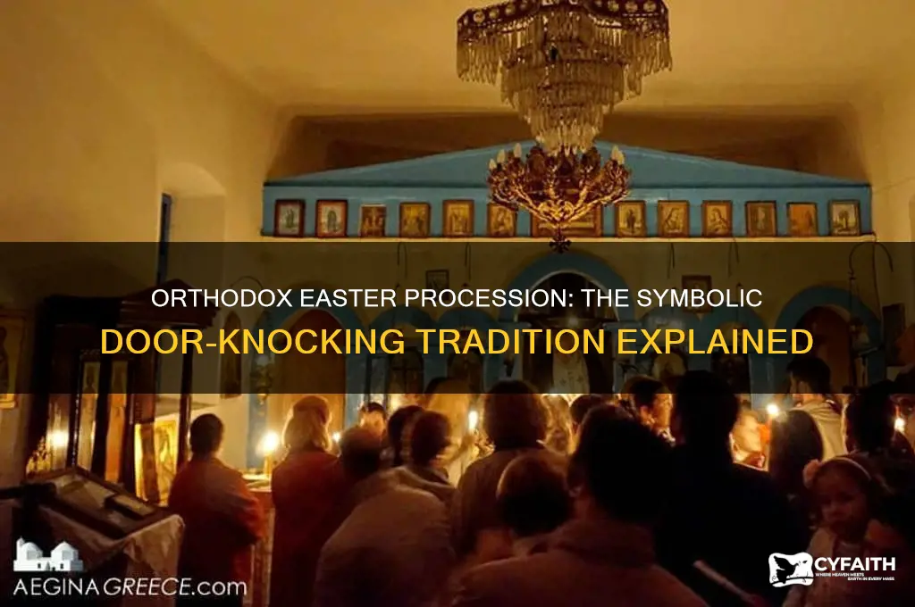 why do the orthodox knock on door after easter procession