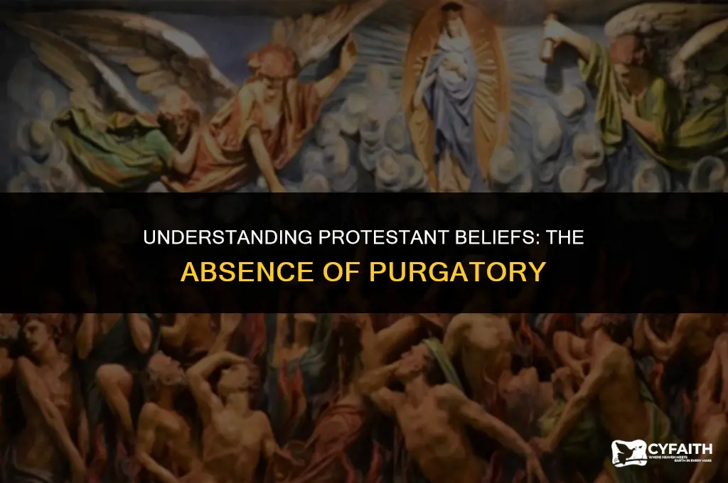 why do the protestant religions not believe in purgatory