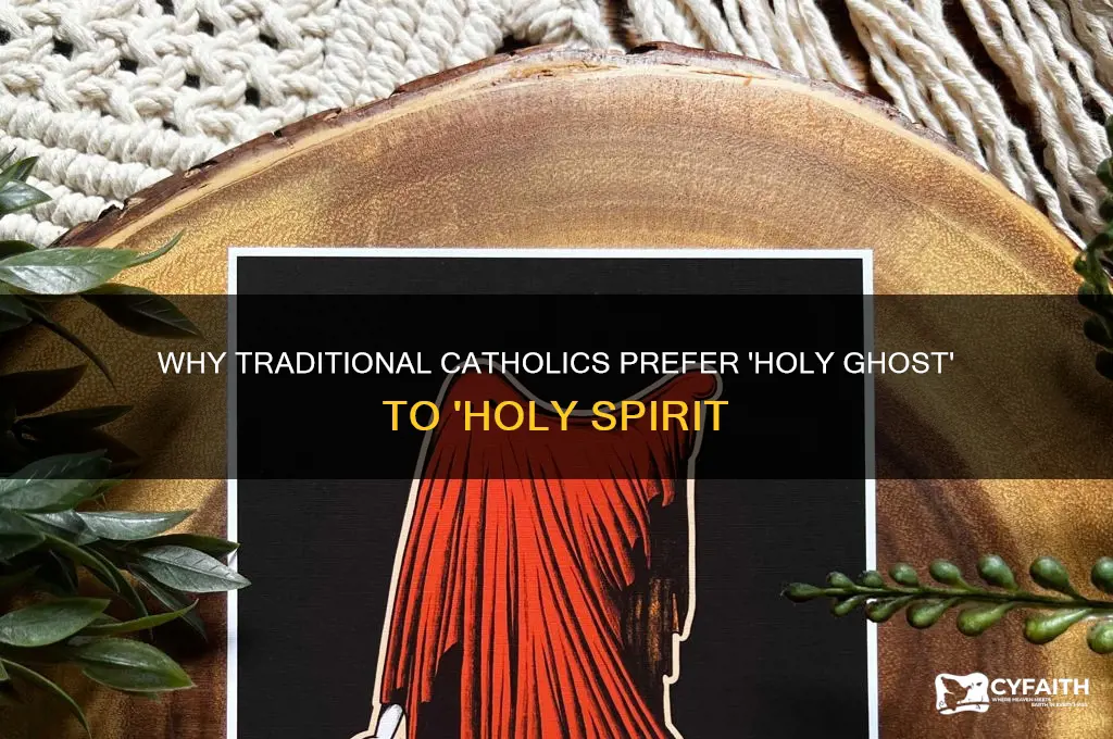 why do traditional catholics say holy ghost